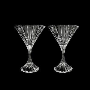 Vintage Mikasa Park Lane Crystal Martini Glass Pair, Bridal Shower Gift